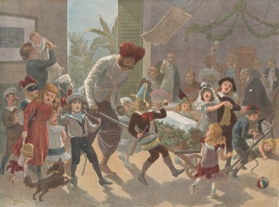 La bûche de Noël en Inde — Apportant la glace, de The Graphic Christmas Number - Charles Roberts