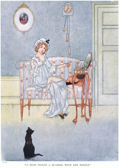 Une servante se querella avec son aiguille - Charles Robinson