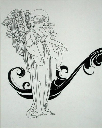 Ange et bébé, illustration de 