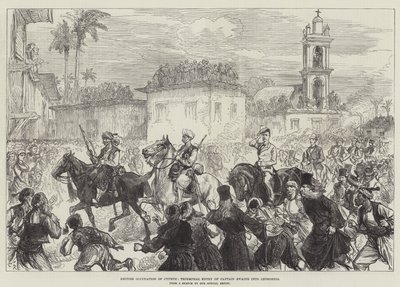 Occupation britannique de Chypre, entrée triomphale du capitaine Swaine à Levconico - Sir John Charles Robinson