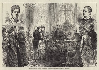 Mariage du Comte de Rosebery avec Mlle Hannah Rothschild, la cérémonie civile - Sir John Charles Robinson