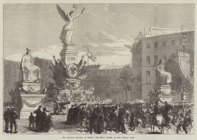 Le triomphe militaire à Berlin, le trophée de Sedan à la porte de Potsdam - Sir John Charles Robinson