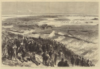 La revue des volontaires à Portsmouth, vue générale de la bataille depuis Portsdown Hill - Sir John Charles Robinson