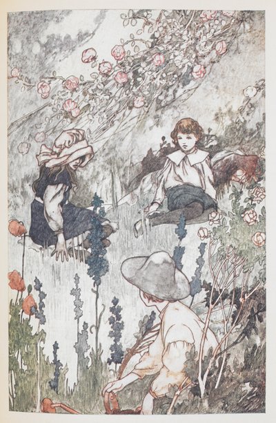 Les enfants dans le jardin secret : Mary Lennox, Colin Craven et Dickon Sowerby - Charles Robinson