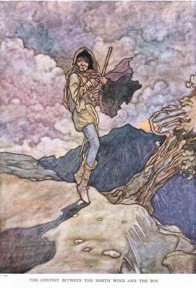 Le concours entre le vent du nord et le soleil - Charles Robinson