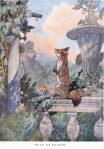 Le renard et les raisins - Charles Robinson