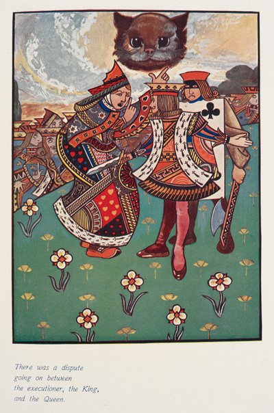 Il y avait une dispute entre le bourreau, le roi et la reine. Le chat du Cheshire regardait. - Charles Robinson