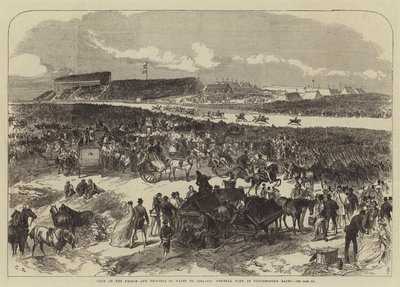 Visite du prince et de la princesse de Galles en Irlande, vue générale des courses de Punchestown - Sir John Charles Robinson