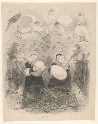 Scène de ballet avec des vieilles femmes avec des œufs - Charles Rochussen