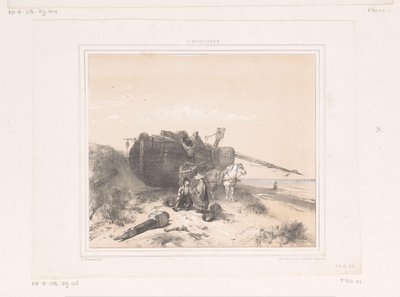 Bateau sur la plage - Charles Rochussen