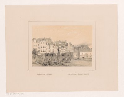 Vue sur la Grand-Place de Rotterdam - Charles Rochussen