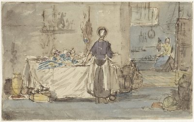 Intérieur de cuisine - Charles Rochussen