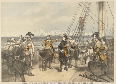 Maarten Tromp avant le début de la bataille navale de Duins, 1639 - Charles Rochussen
