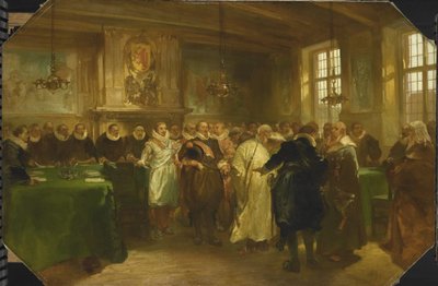 Le Prince Maurice recevant une délégation russe en 1614 - Charles Rochussen