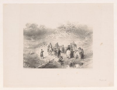 Cavaliers dans un paysage de dunes - Charles Rochussen