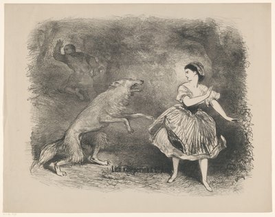 Scène du ballet Le Petit Chaperon Rouge et le loup - Charles Rochussen