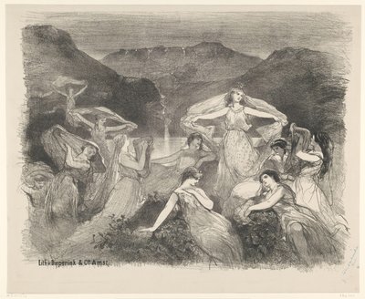 Scène du ballet Zélie ou le voile magique - Charles Rochussen