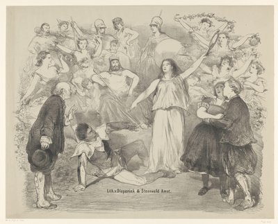 Scène de la pièce Vérité et Mensonge - Charles Rochussen