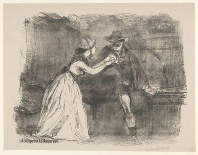 Scène de la pièce de théâtre La voleuse d