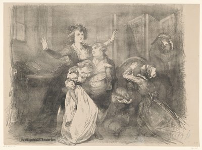 Scène de la pièce Marie Antoinette (Affiches de ballets et pièces de théâtre à la Stadsschouwburg d