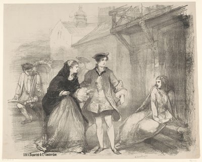 Scène de la pièce La cartomancienne - Charles Rochussen