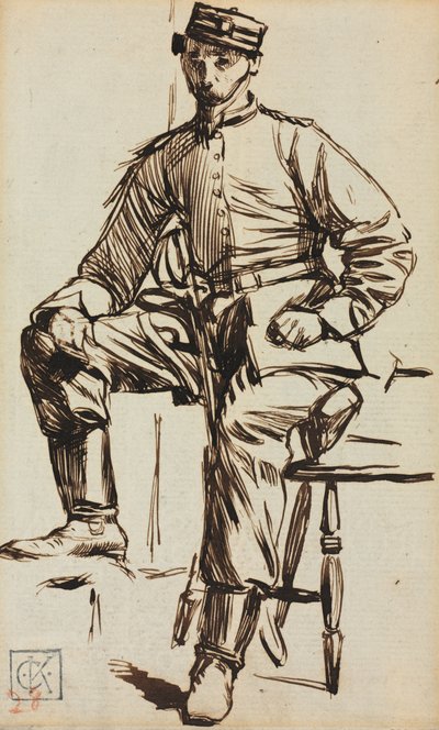 Charles Keene en tant que volontaire - Charles Samuel Keene
