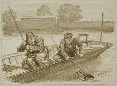 Scène de pêche - Charles Samuel Keene
