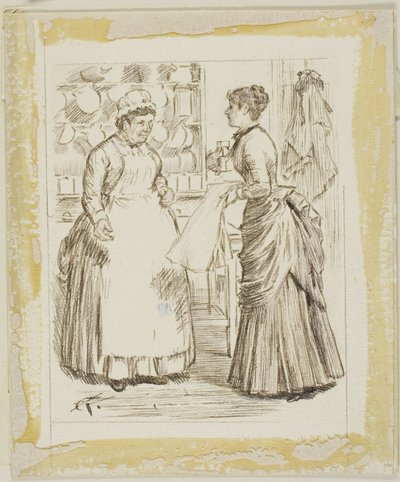 Dans la cuisine - Charles Samuel Keene