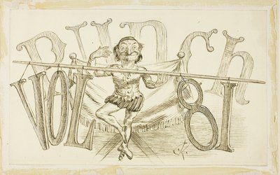 Étude pour la page de titre de Punch, Volume 81 - Charles Samuel Keene