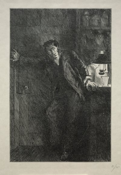 Le manteau doublé de fourrure - Charles Samuel Keene