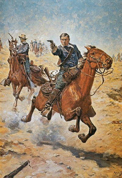 Cavalier de la cavalerie américaine dans les années 1870 - Charles Schreyvogel