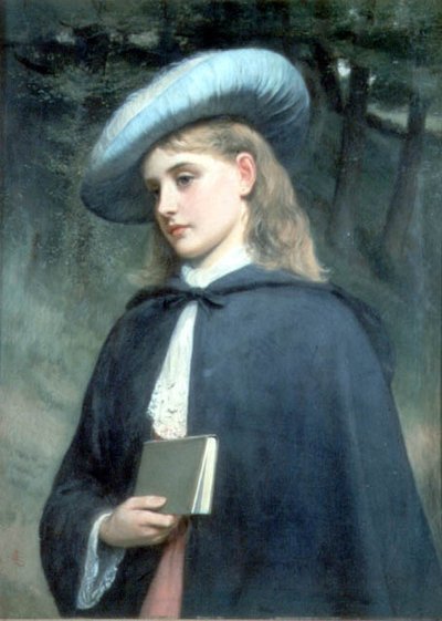 Fille tenant un livre - Charles Sillem Lidderdale