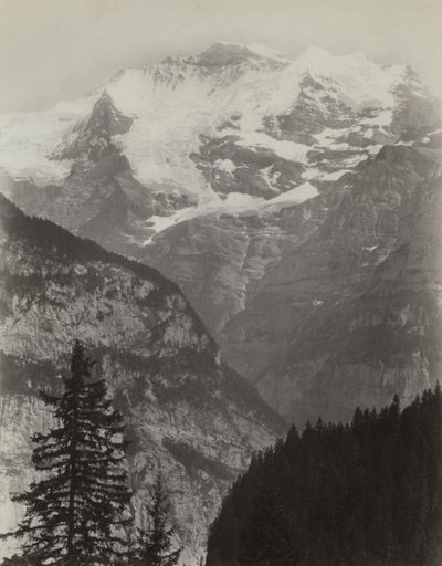 Jungfrau, vue de Mürren, Suisse, vers 1860s - Charles Soulier