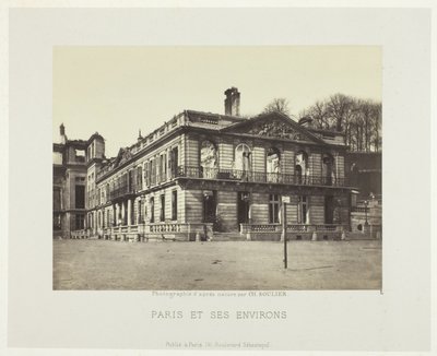 Palais de Saint-Cloud, from the series "Paris et ses environs" - Charles Soulier