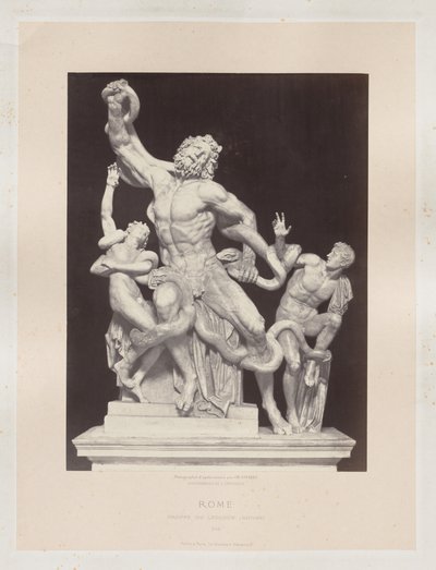 Rome : Groupe de Laocoon Vatican, vers 1860 - Charles Soulier