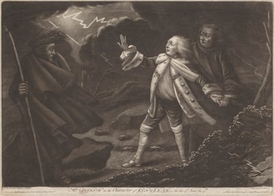 M. Garrick dans le rôle du roi Lear - "King Lear", Acte III, Scène V - Charles Spooner