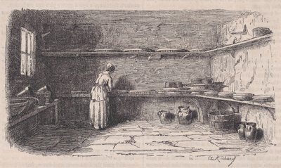 Une laiterie, du Le Magasin Pittoresque (vers 1852) - Charles Tamisier