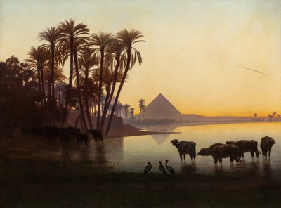 Le long du Nil à Gyzeh - Charles Theodore Frere