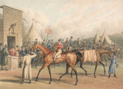 Une réunion de course (pesée) - Charles Turner