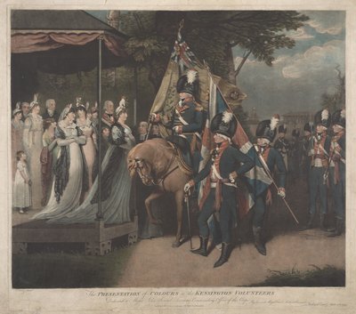 La remise des drapeaux aux volontaires de Kensington - Charles Turner