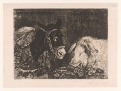 Âne et cochon - Charles Verlat