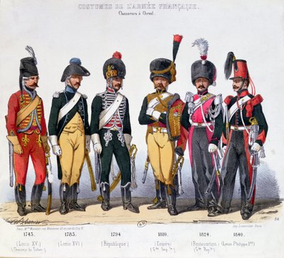 Costumes de cavaliers français de 1743 à 1840 - Charles Vernier