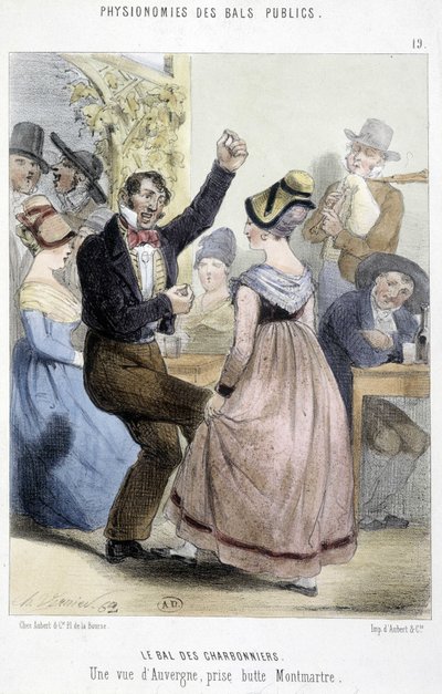 Bal populaire à Paris : le bal des Charbonniers ou une vue d