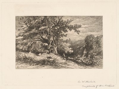 Paysage avec arbre tombé - Charles Volkmar