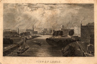 Vue de Leeds, gravée par J. Cousen, avant 1827 - Charles West (after) Cope