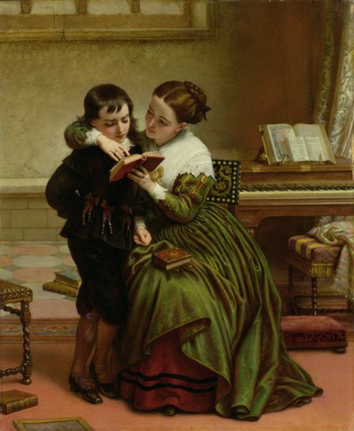 George Herbert et sa mère - Charles West Cope