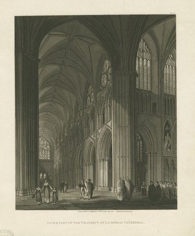 Intérieur de la cathédrale de Lichfield - Nef - Charles Wild