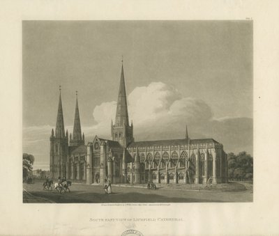Cathédrale de Lichfield - Vue sud-est - Charles Wild