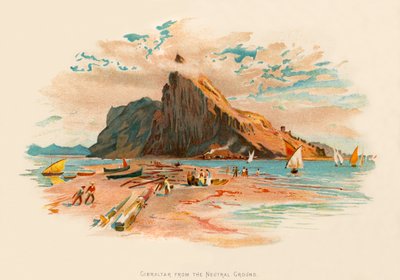 Gibraltar depuis le terrain neutre - Charles Wilkinson