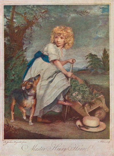Maître Henry Hoare 1784-1836, en garçon, jardinant, 1883 - Charles Wilkinson